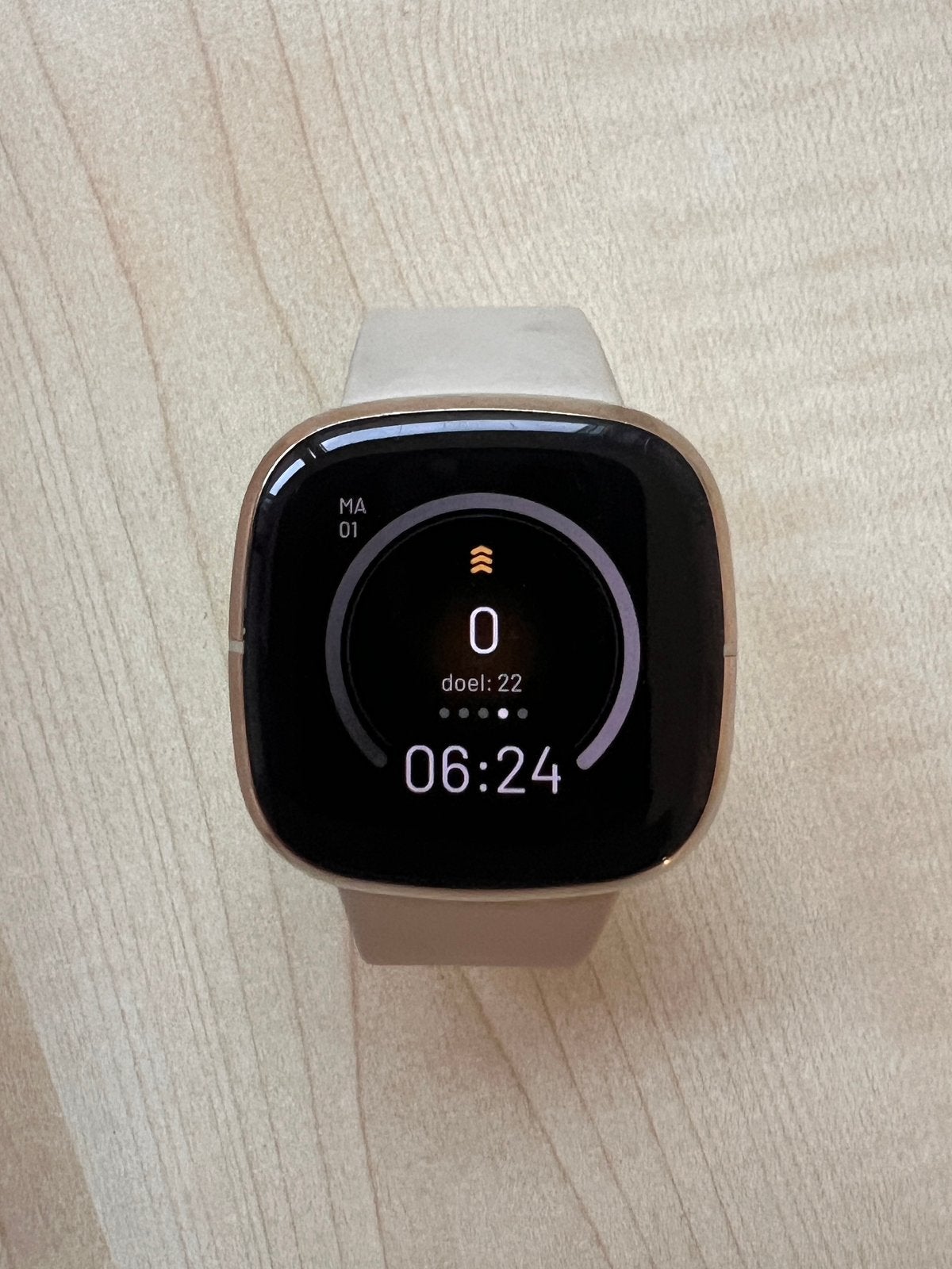 Fitbit Sense 2, compleet met doos en originele oplader, Gebruikt, Wit, Ophalen of Verzenden, Conditie