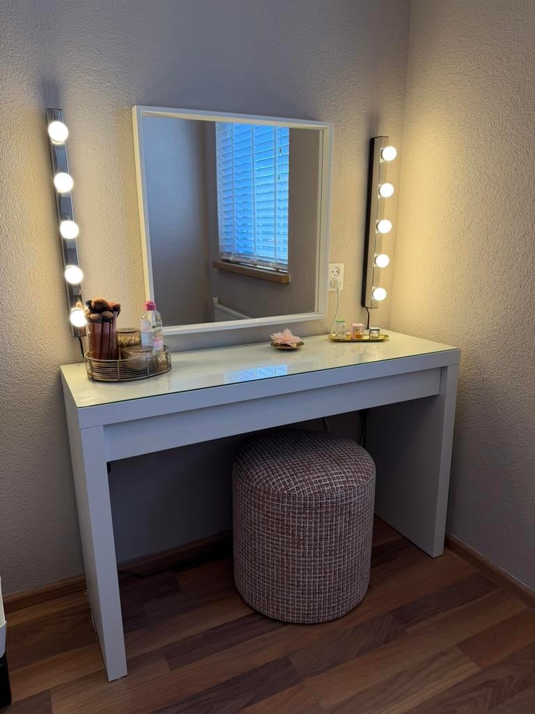 IKEA MALM Kaptafel, Huis en Inrichting, Tafels | Kaptafels, Zo goed als nieuw, Minder dan 100 cm, 100 tot 150 cm, Ophalen
