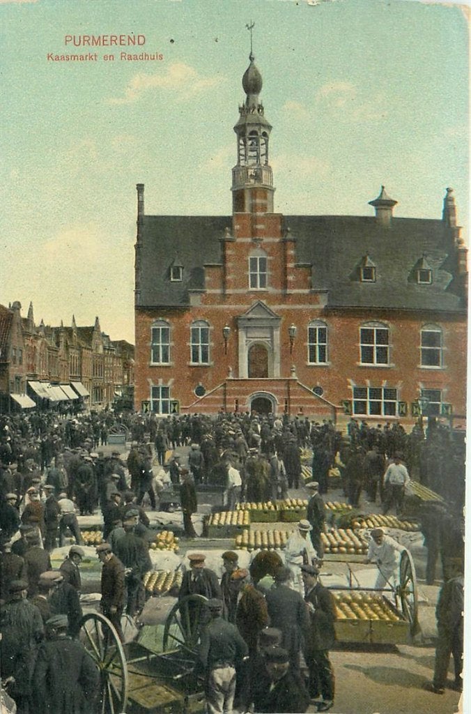 702-097-037 Purmerend Kaasmarkt, Verzamelen, Ansichtkaarten | Nederland, Verzenden, Voor 1920, Noord-Holland