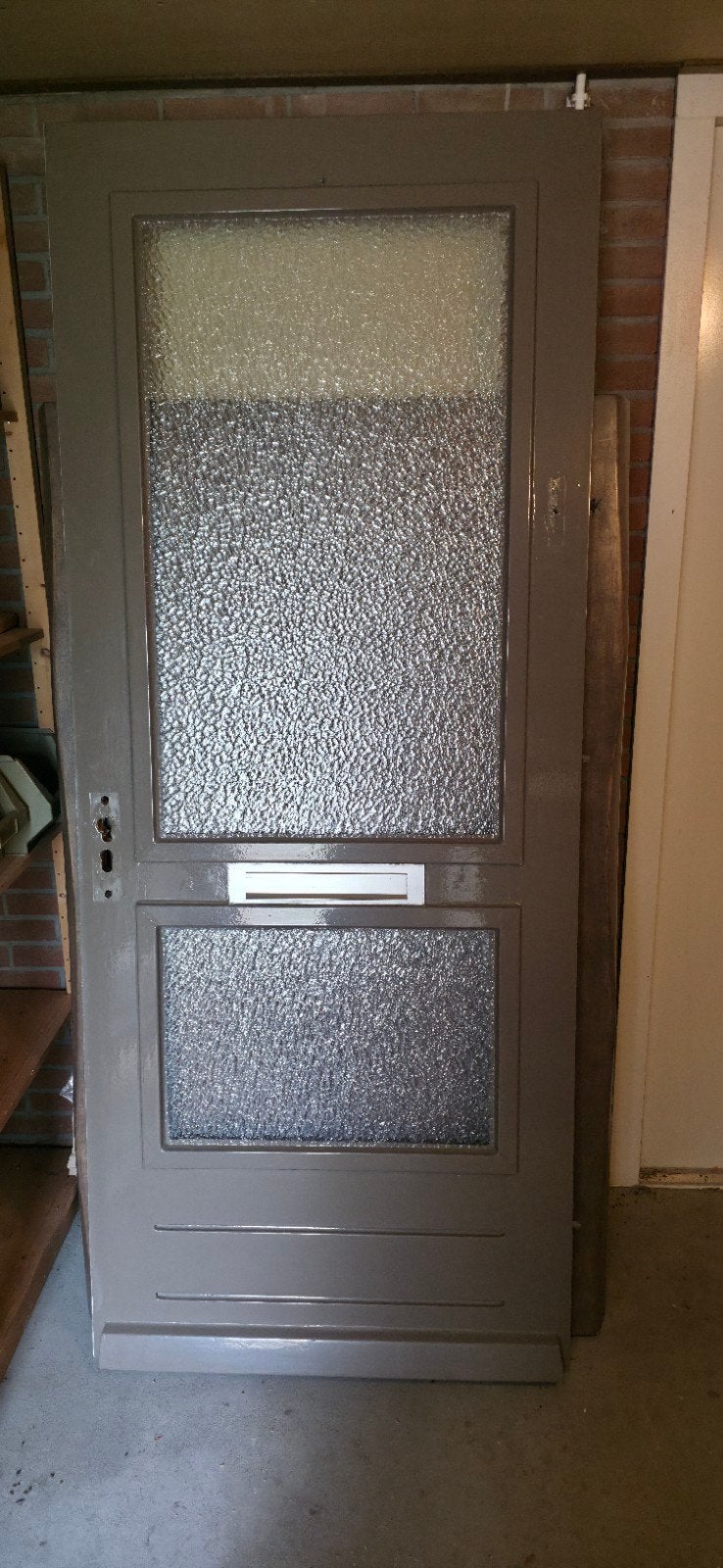 Voordeur met glas en brievenbus, Doe-het-zelf en Verbouw, Deuren en Horren, Ophalen, Gebruikt, 80 tot 100 cm, Buitendeur
