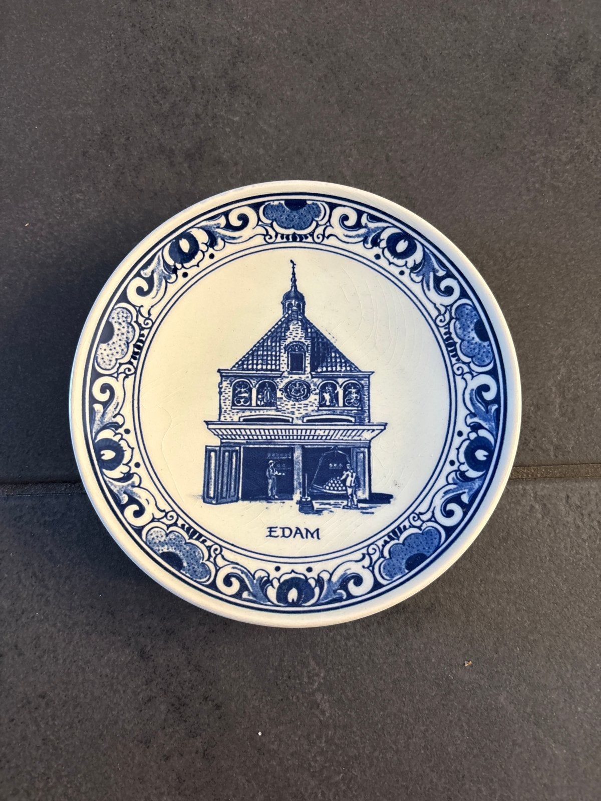 Delfts Blauw Edam wandbordje - Handgemaakt, Verzenden