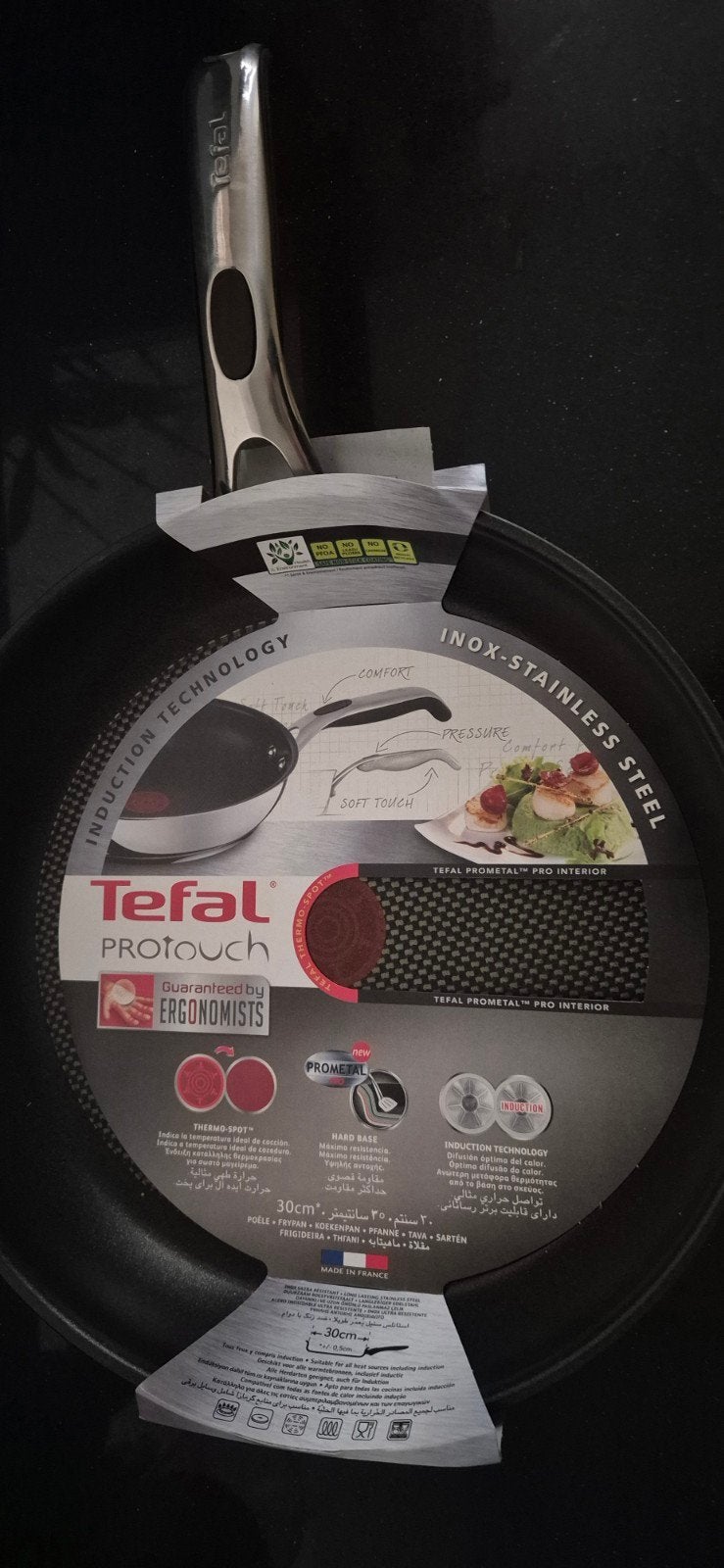 Nieuwe Tefal Protouch Koekenpan 30cm - Inductie & Antiaanbak, Koekenpan, Tefal, Antiaanbaklaag, Nieuw