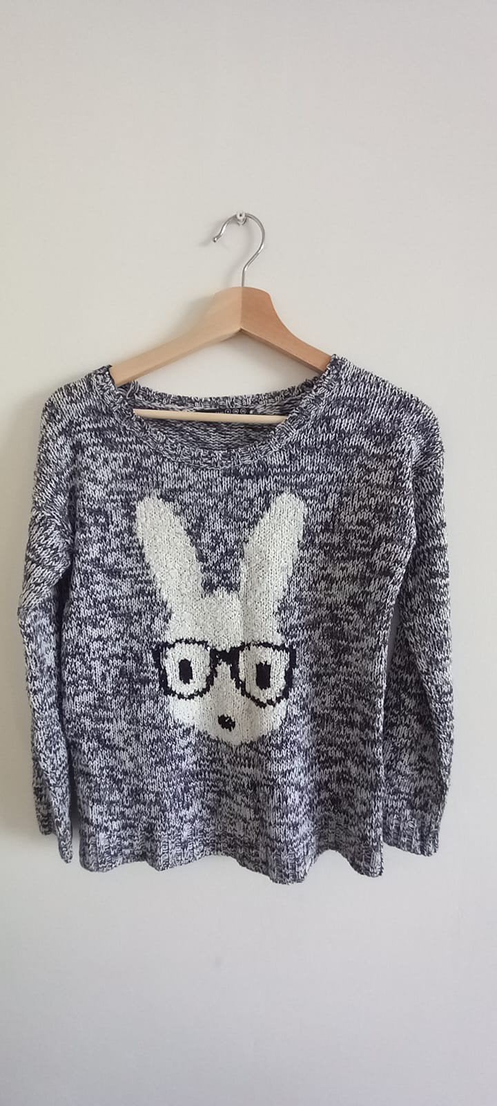 Primark Trui met Konijn Print - Maat 36 (S), Primark, Ophalen of Verzenden, Maat 36 (S), Grijs