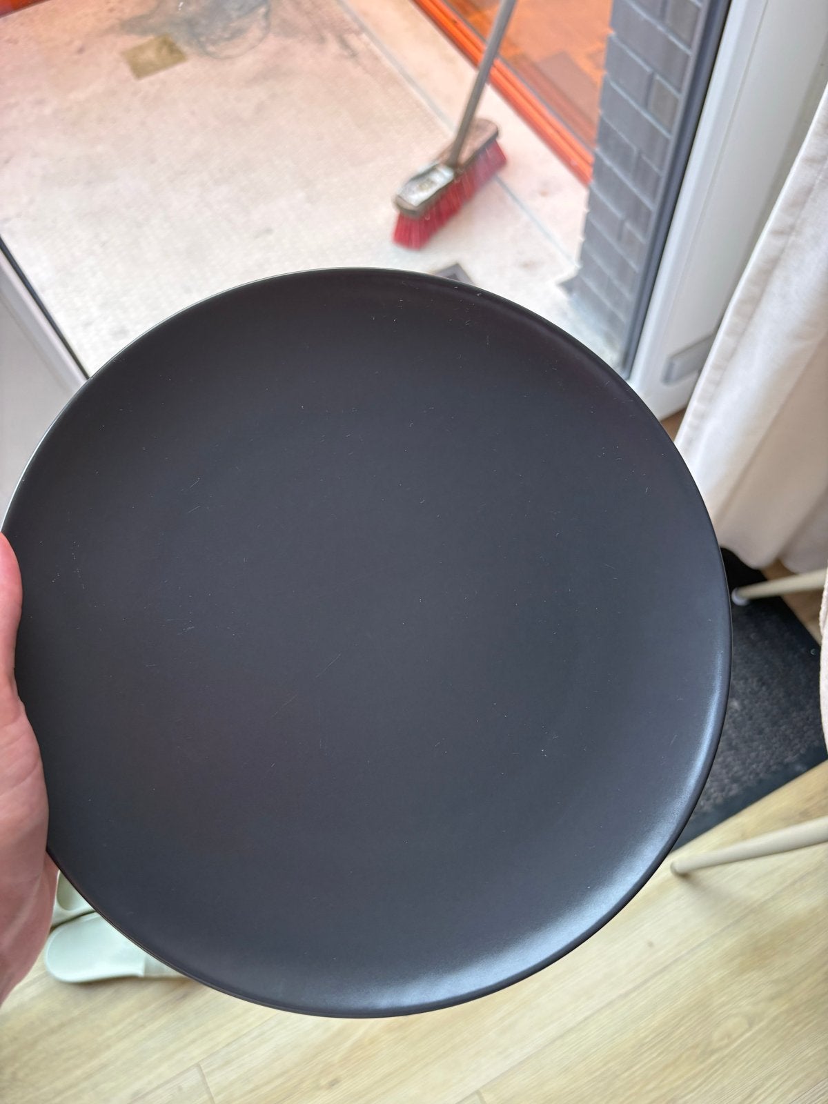 Set van 6 zwarte borden, Ophalen, Gebruikt, Keramiek, Bord(en)