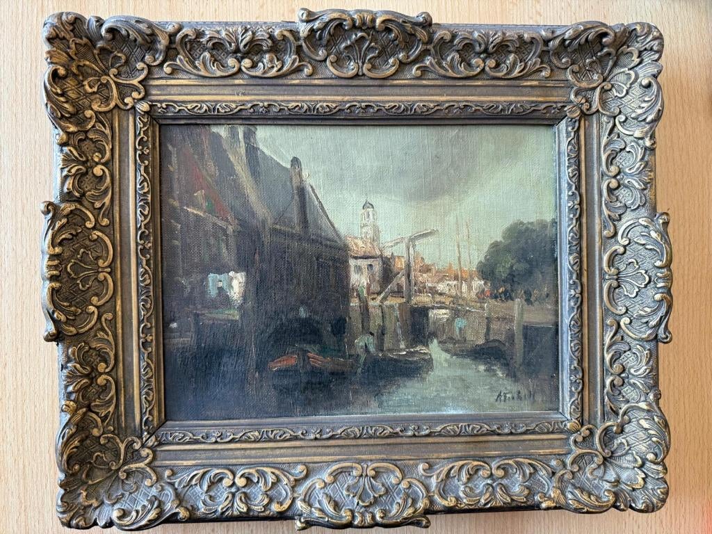 Authentiek Stadsgezicht Delfshaven (Rotterdam) – A. Terhell, Ophalen of Verzenden