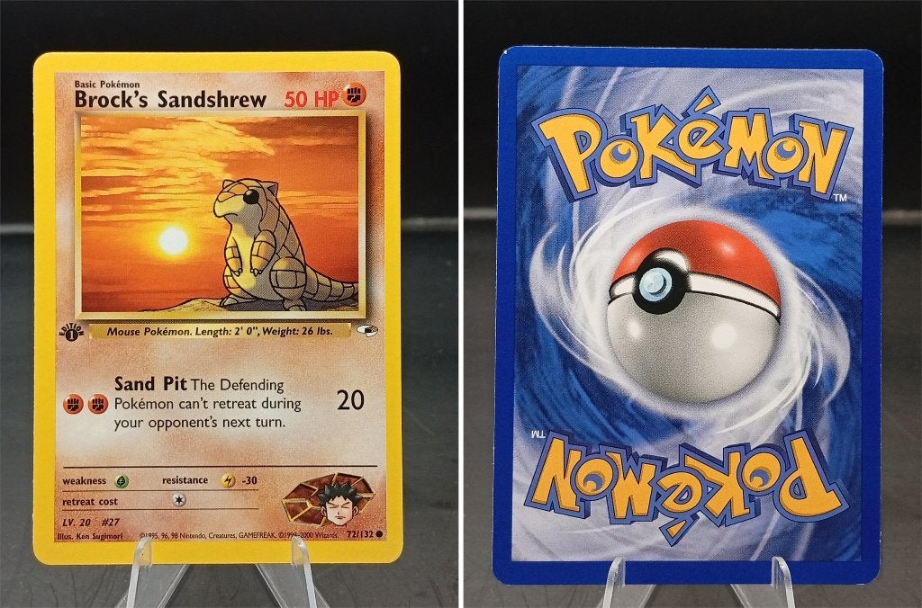 Brock's Sandshrew Gym Heroes (GH 72) - Near Mint, Ophalen of Verzenden, Zo goed als nieuw, Losse kaart