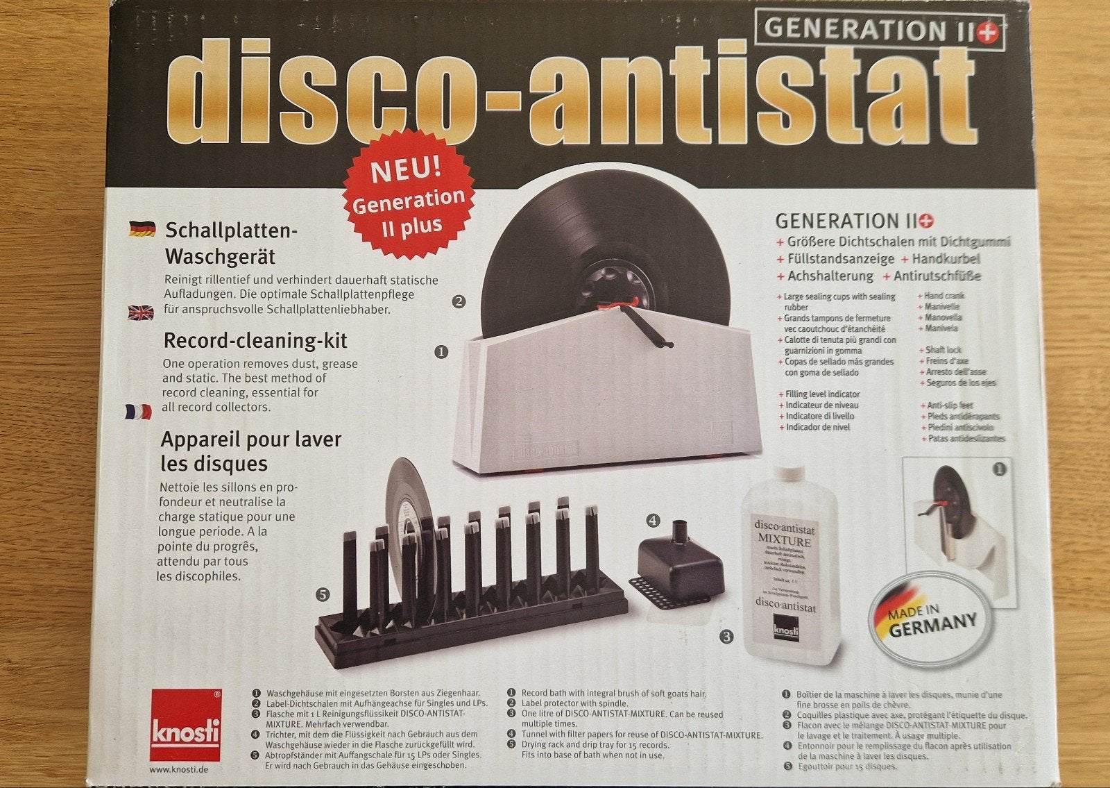 Knosti disco antistat platenwasser generatie II, Ophalen of Verzenden, Zo goed als nieuw, Overige merken