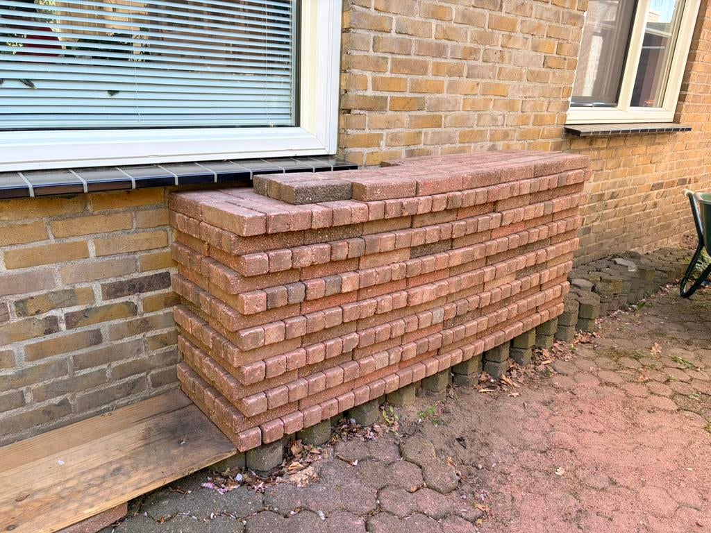 Gebruikte rode bakstenen (ca. 20x6x5 cm) ca. 7m2, Ophalen, Gebruikt, Klinkers, 5 tot 10 m²