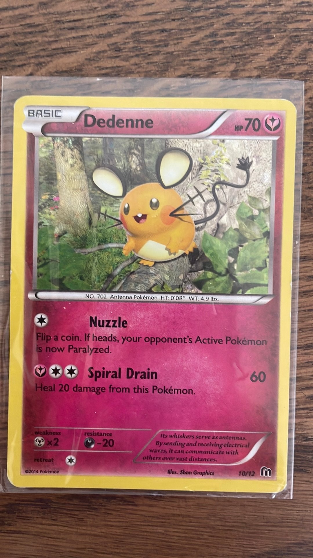 Dedenne 10/12 holo McDonalds pokemon kaart, Ophalen of Verzenden, Zo goed als nieuw