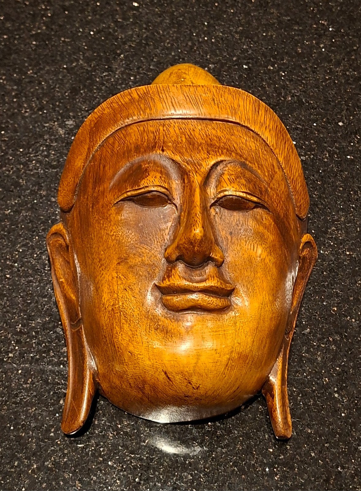 Houten boeddhahoofd uit Thailand, Ophalen of Verzenden