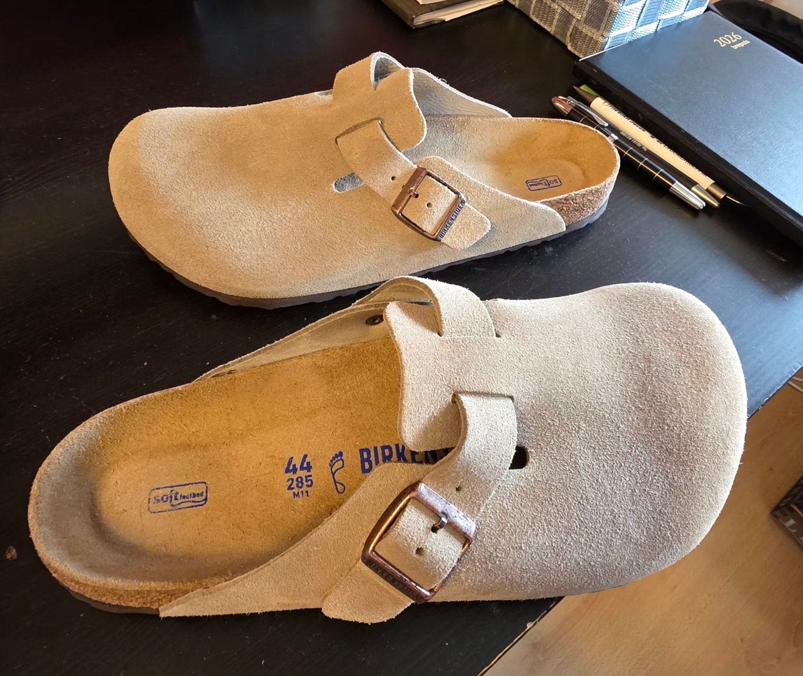 Birkenstock Boston BS Taupe - Maat 44, Ophalen, Overige kleuren, Klompen, Nieuw