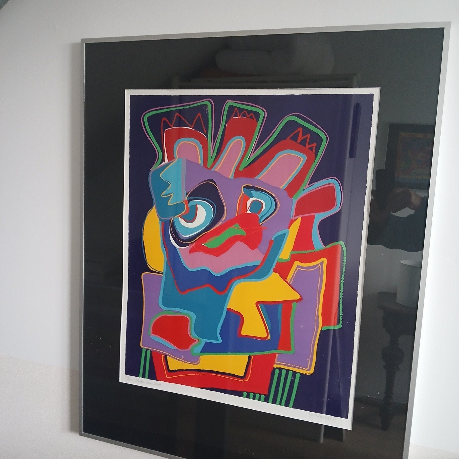 Abstracte zeefdruk  Marianne Naerebout"Louder than words" ge, Antiek en Kunst, Ophalen