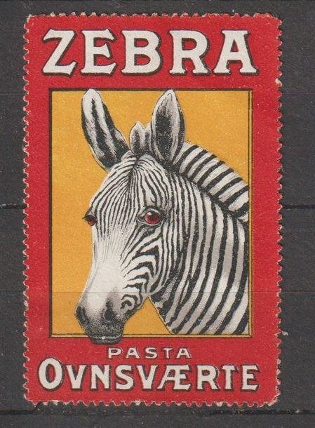 Denemarken cinderella reclame Zebra kachelpoets, Ophalen of Verzenden, Denemarken, Postfris