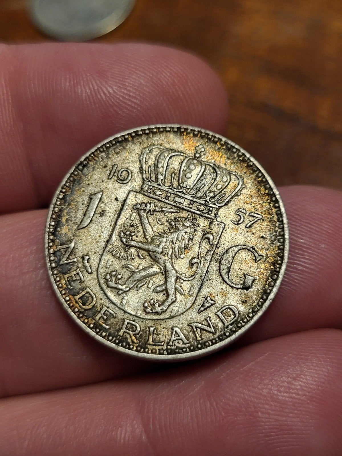 Zilveren 1 Gulden Munt Koningin Juliana 1957, 1 gulden, Koningin Juliana, Zilver, Ophalen of Verzenden