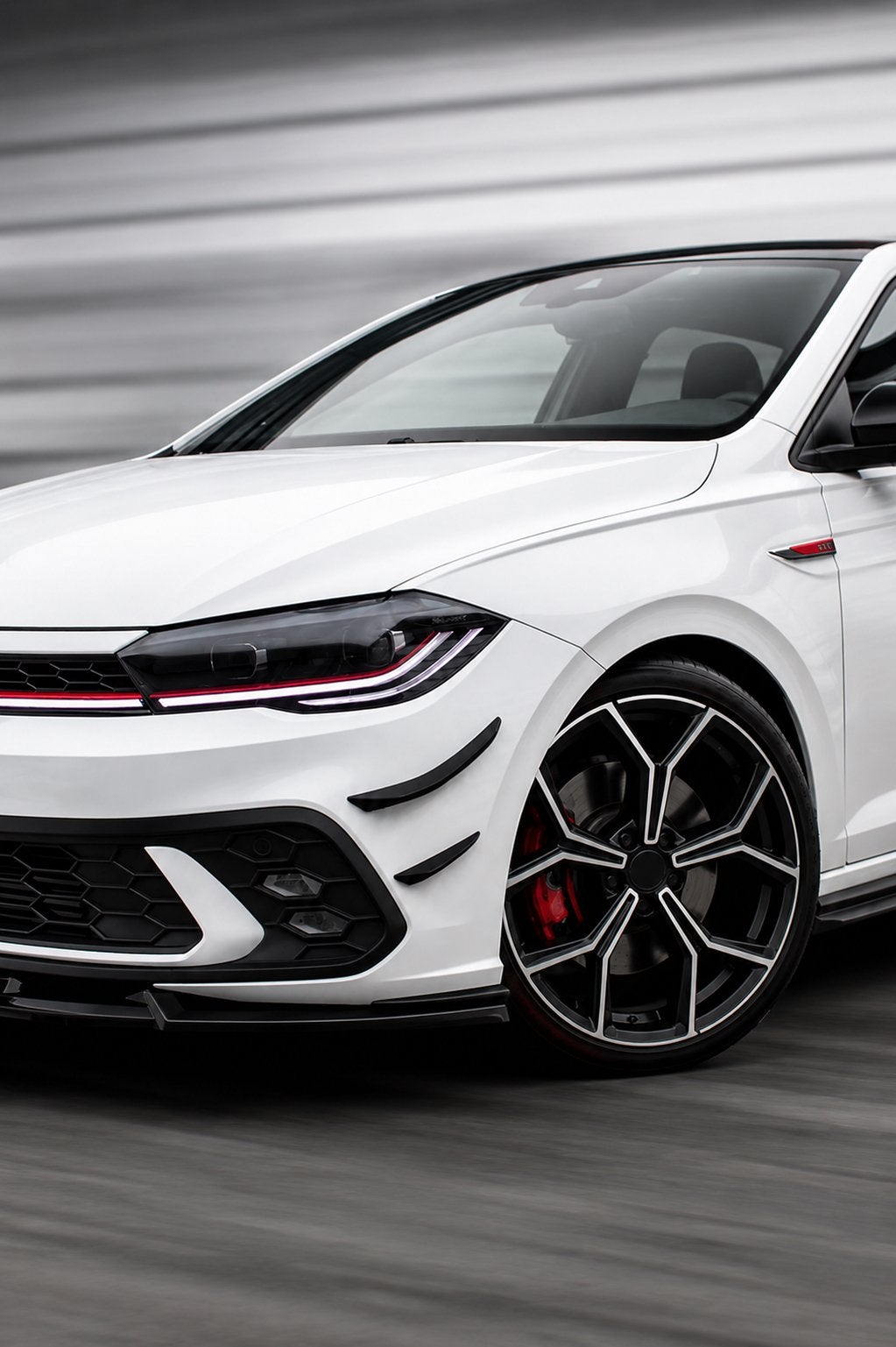 Voorbumper Canards / Zijvinnen – VW Polo MK6 Facelift 2021+, Ophalen