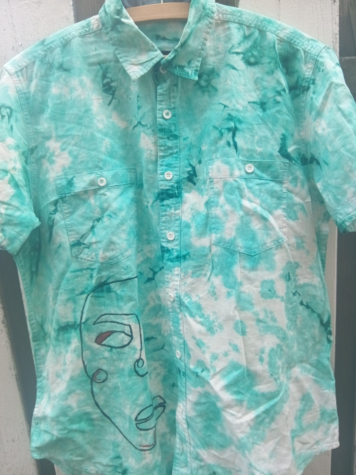 tye and die shirt Ghana maat M/L afgeprijsd, Ophalen of Verzenden, Nieuw
