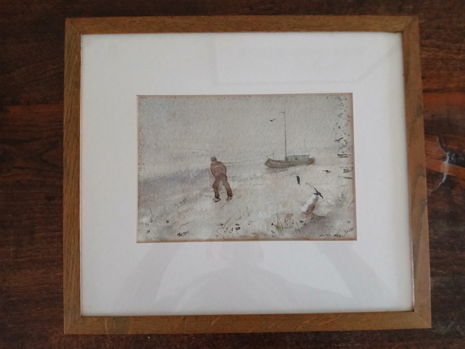 Aquarel op papier van Jacobus Gerardus Hamel, Antiek en Kunst, Ophalen, Gesigneerd, Aquarel, Papier