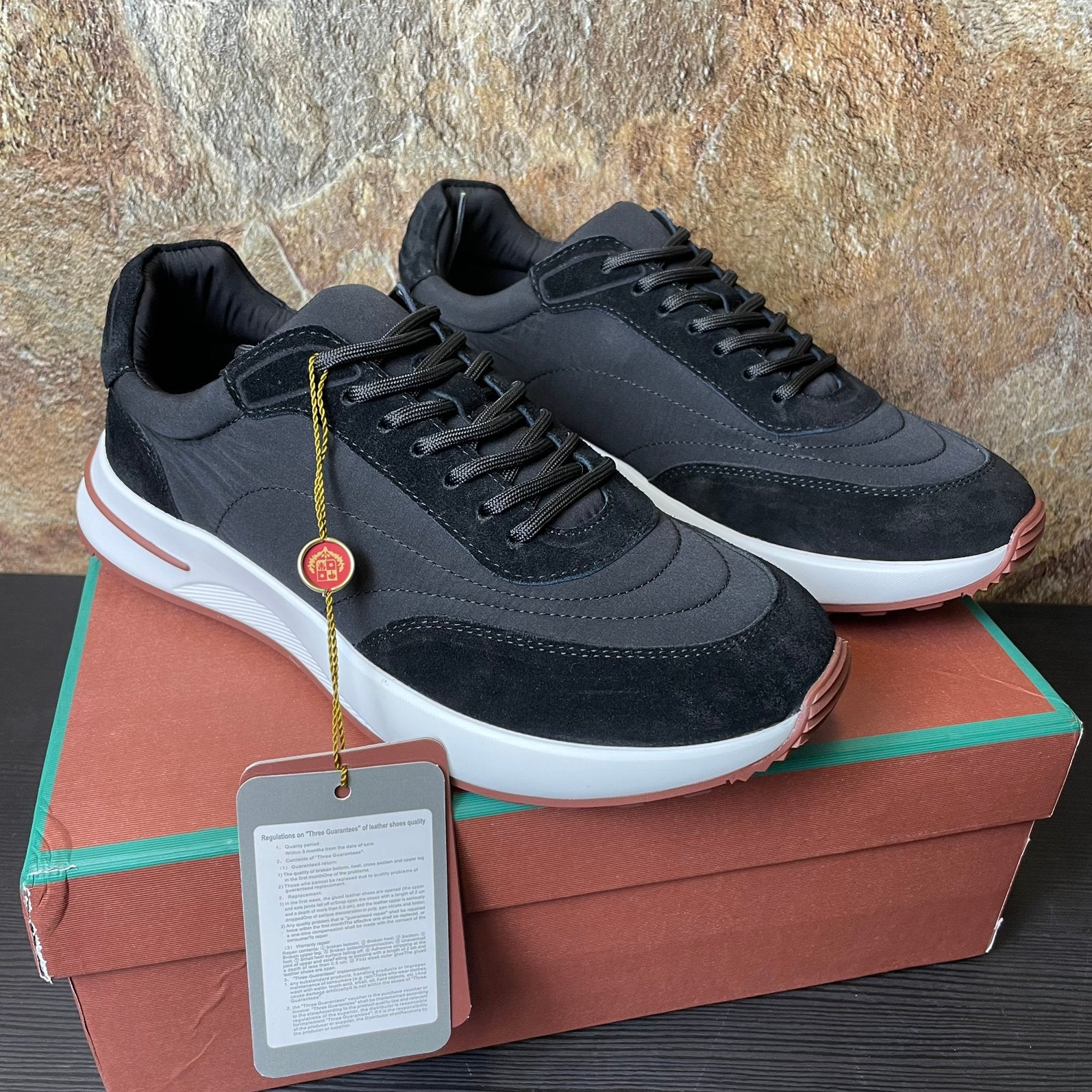 Loro Piana Sneakers Zwart Suede Nieuw 39-46, Ophalen of Verzenden, Zwart, Sneakers of Gympen