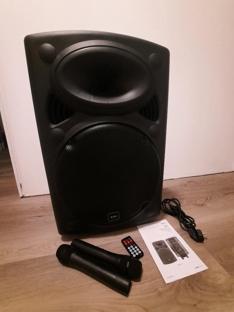 QTX Draagbare speaker QR15PA, Overige typen, Zo goed als nieuw, Minder dan 60 watt, Ophalen