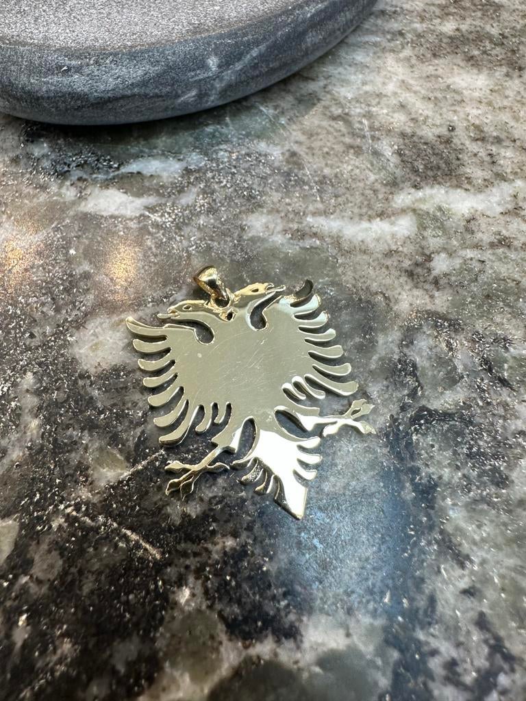 Prachtige 14k gouden Albanië hanger, Sieraden, Tassen en Uiterlijk, Kettinghangers, Zo goed als nieuw, Goud, Dier, Ophalen of Verzenden