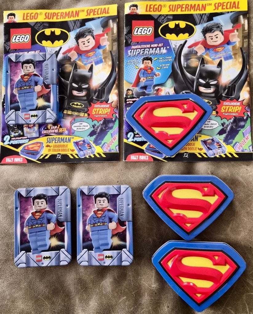 Lego Spiderman 2 Tijdschriften incl. 6 Metal Boxes Nieuw!, Marvel, Lego, Nieuw, Ophalen of Verzenden
