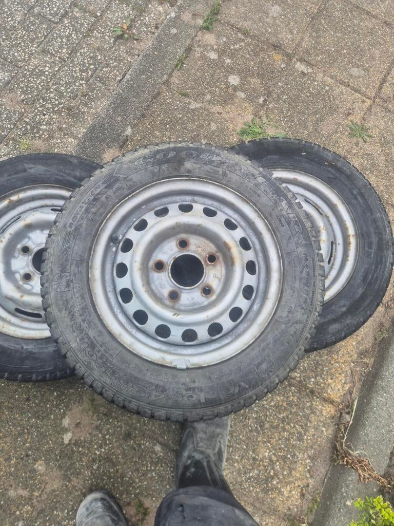 Set van 3 Gebruikte trailerbanden met Velgen, Auto-onderdelen, Banden en Velgen, Overige, Gebruikt, Overige, Banden en Velgen