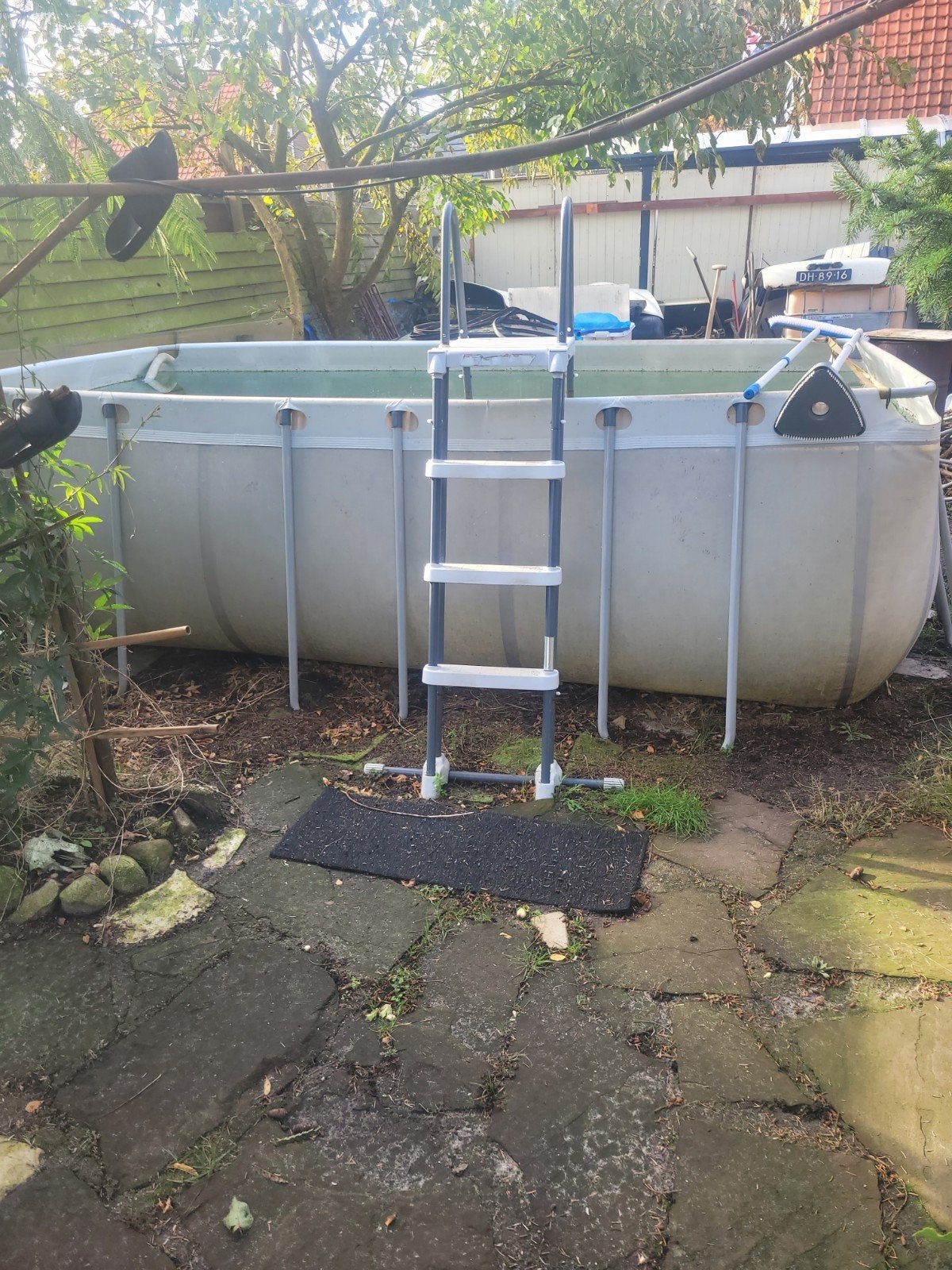 zwembad 4 x2 x1.30 met trap niet lek, Tuin en Terras, Ophalen, Gebruikt, Rechthoekig, Opzetzwembad