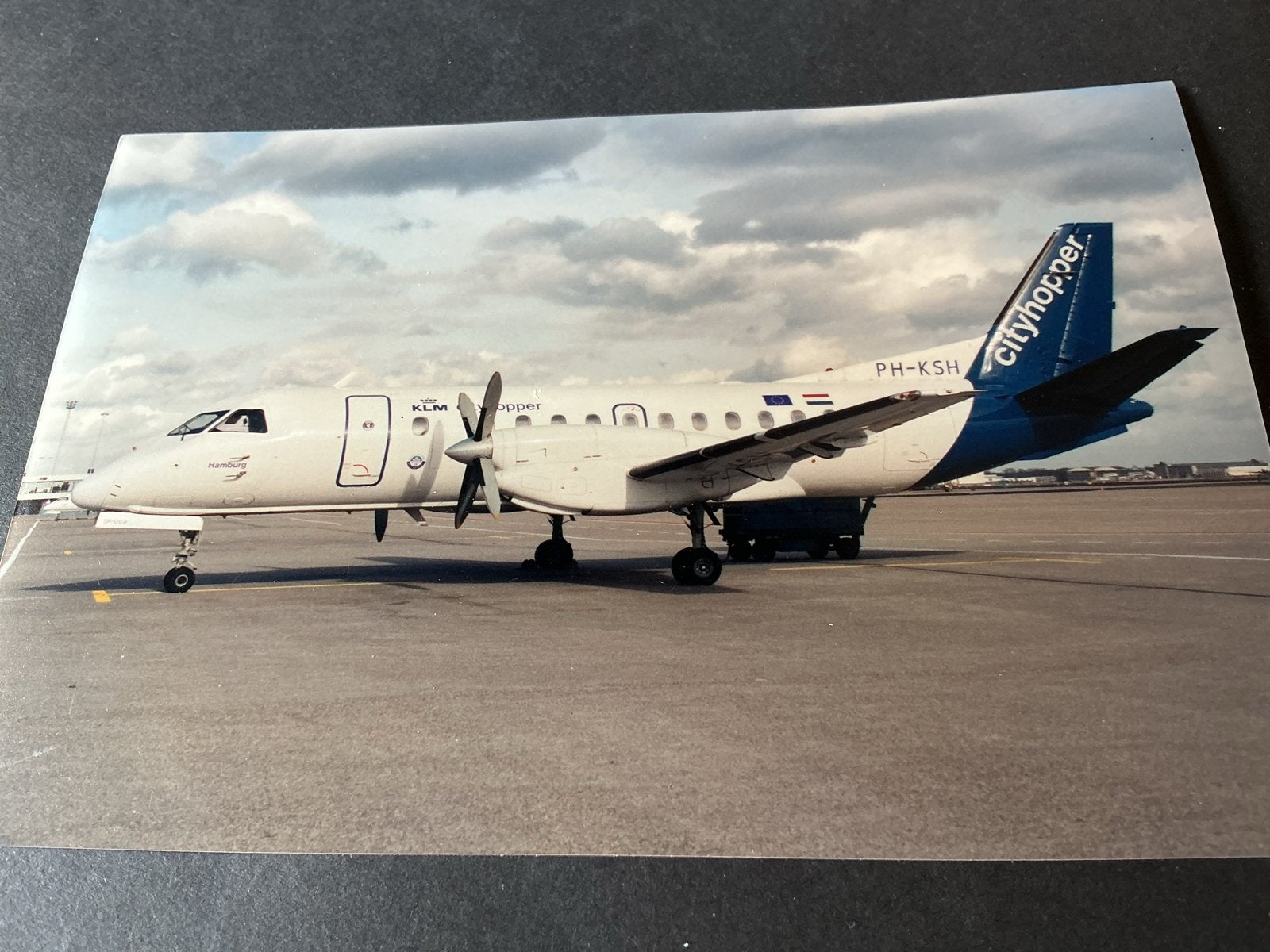 KLM Cityhopper Fokker 50 PH-KSH Foto, Verzenden, Gebruikt, Kaart, Foto of Prent