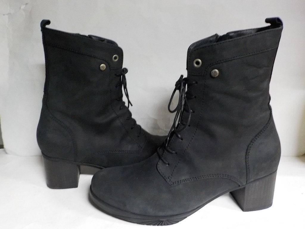 Zwarte half hoge Wolky veterlaarsjes maat 41, Kleding | Dames, Wolky B.V., Zwart, Lage of Enkellaarzen, Ophalen of Verzenden