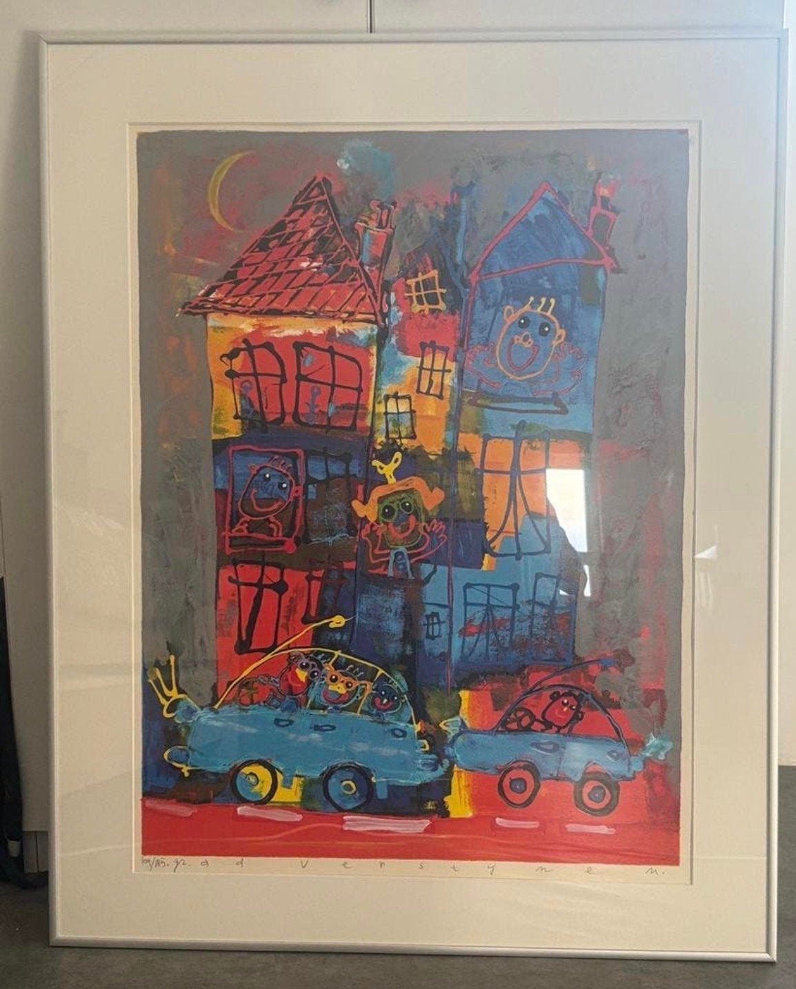 Ad Verstijnen ingelijste zeefdruk - Sightseeing, Gelimiteerde oplage, Ophalen, Abstract, Zeefdruk
