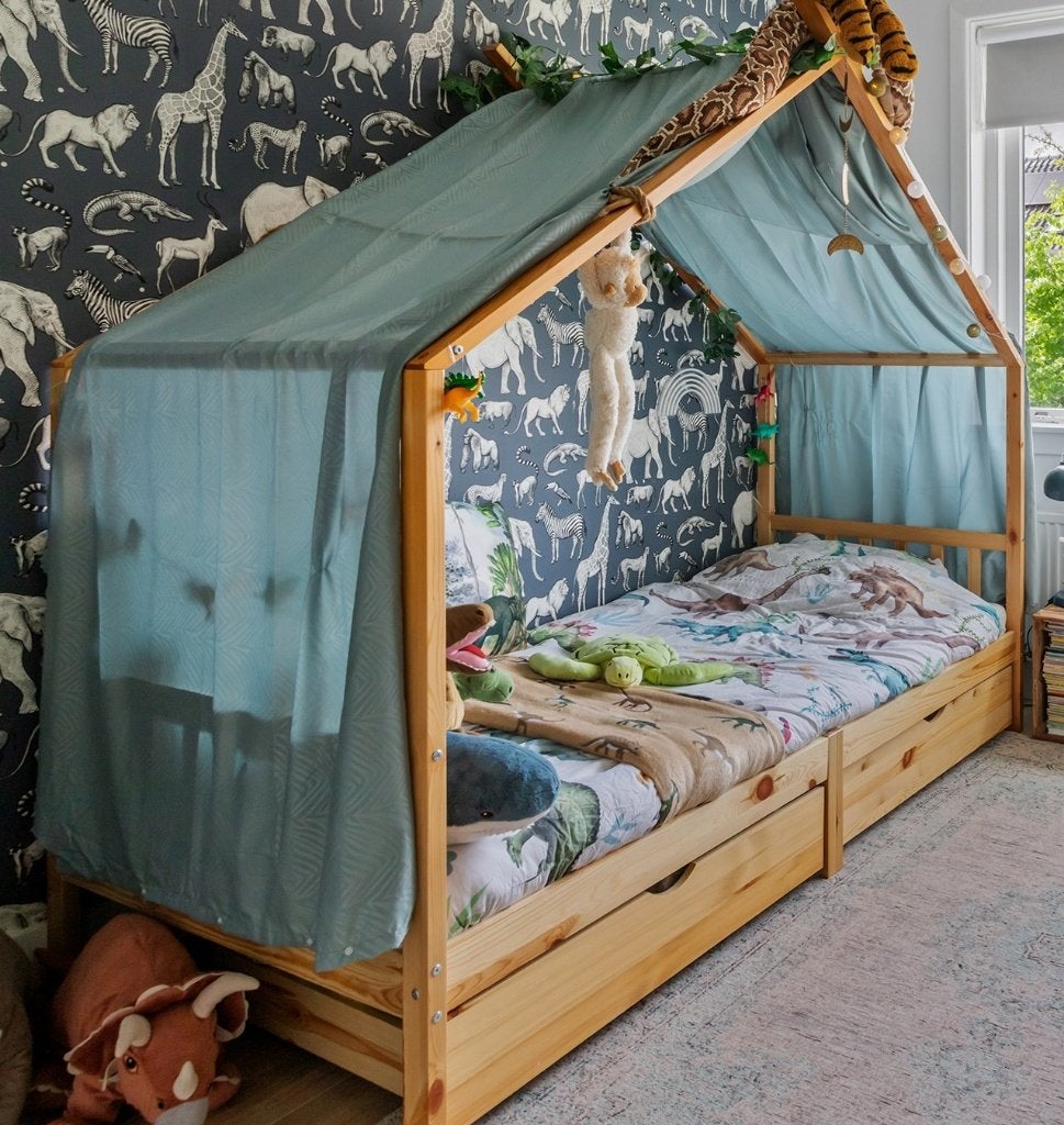1 persoons bed huisje, Ophalen, Zo goed als nieuw, 180 cm of meer, 85 tot 100 cm