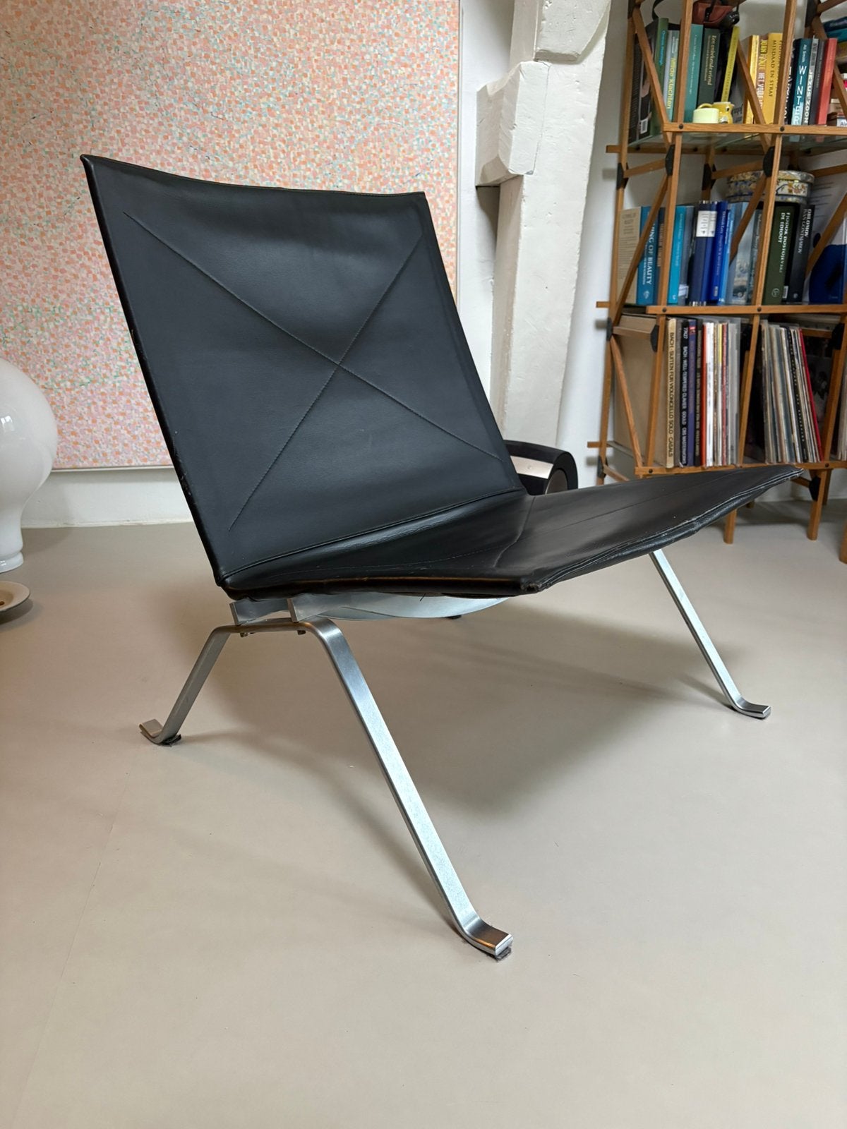 Pk22 stoel Fritz Hansen, Gebruikt, Deens, Ophalen of Verzenden, Leer