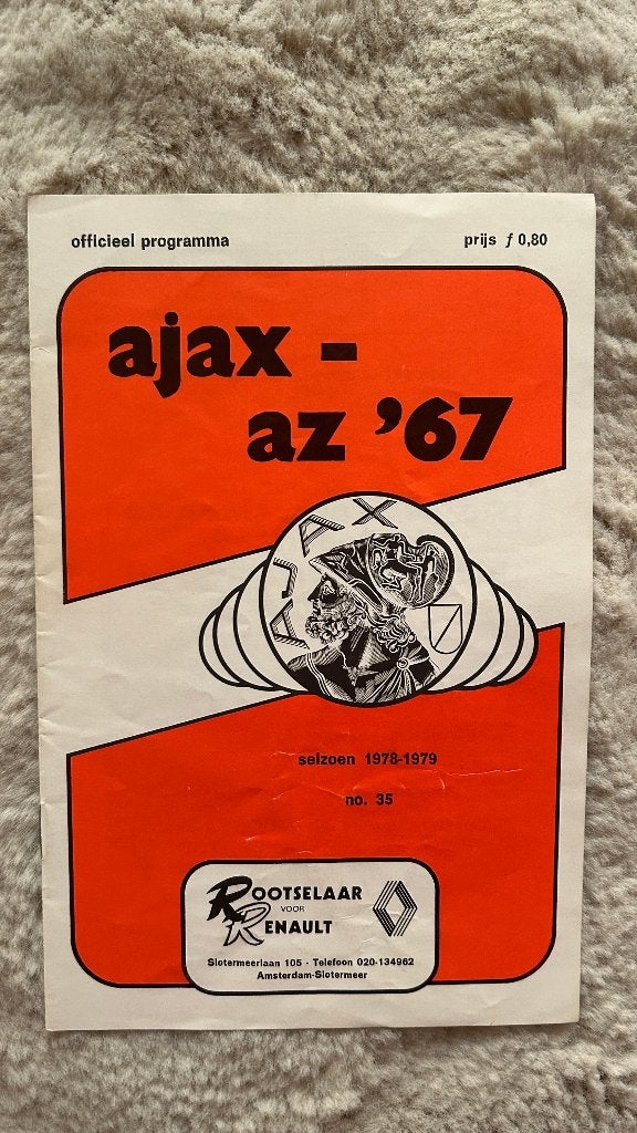 Ajax officiele programma boekjes 1978-1987, Ophalen of Verzenden, Gebruikt, Ajax, Boek of Tijdschrift