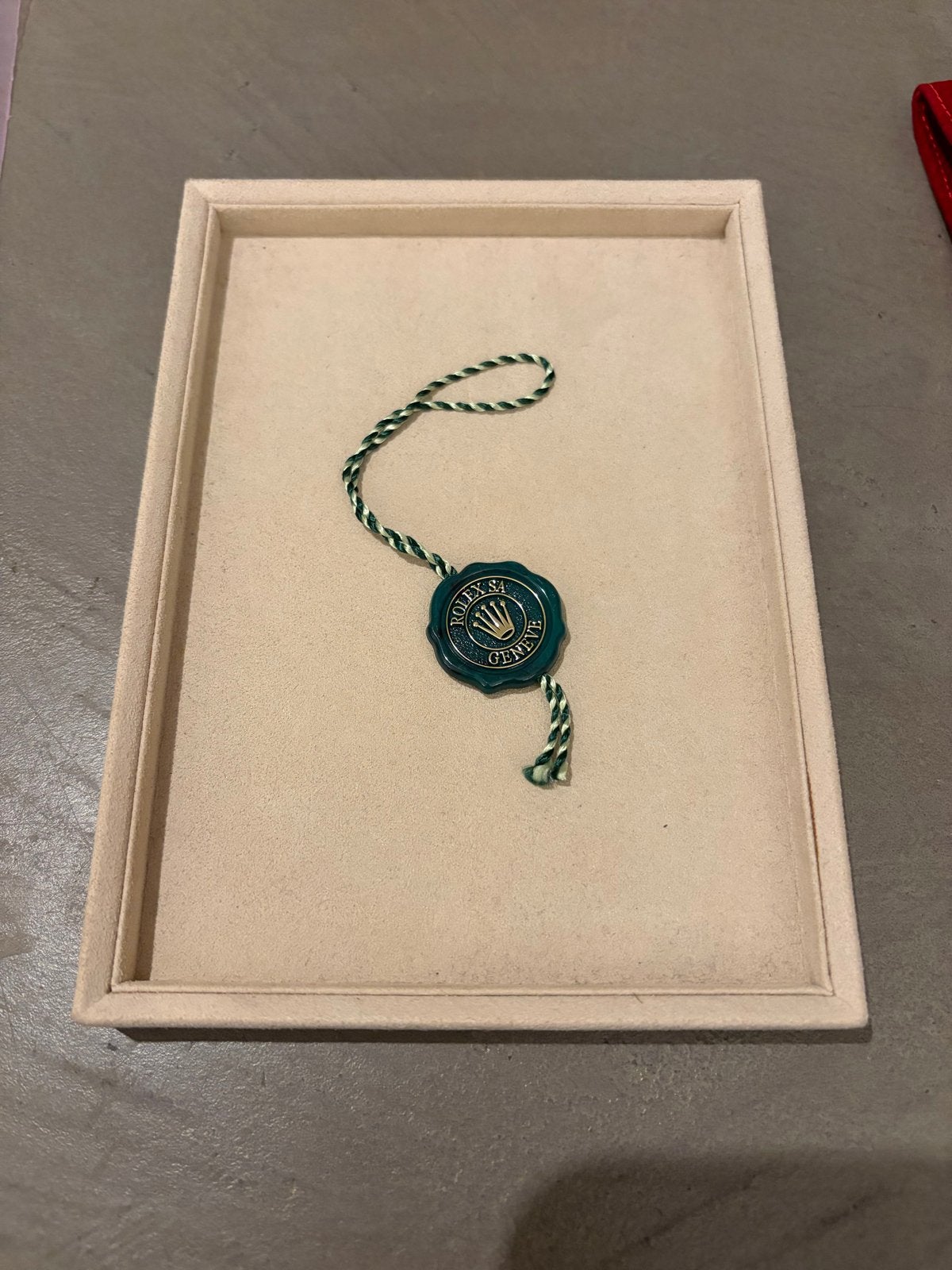 Rolex Chronometer-zegel - Groen, Ophalen of Verzenden, Staal, Overige merken