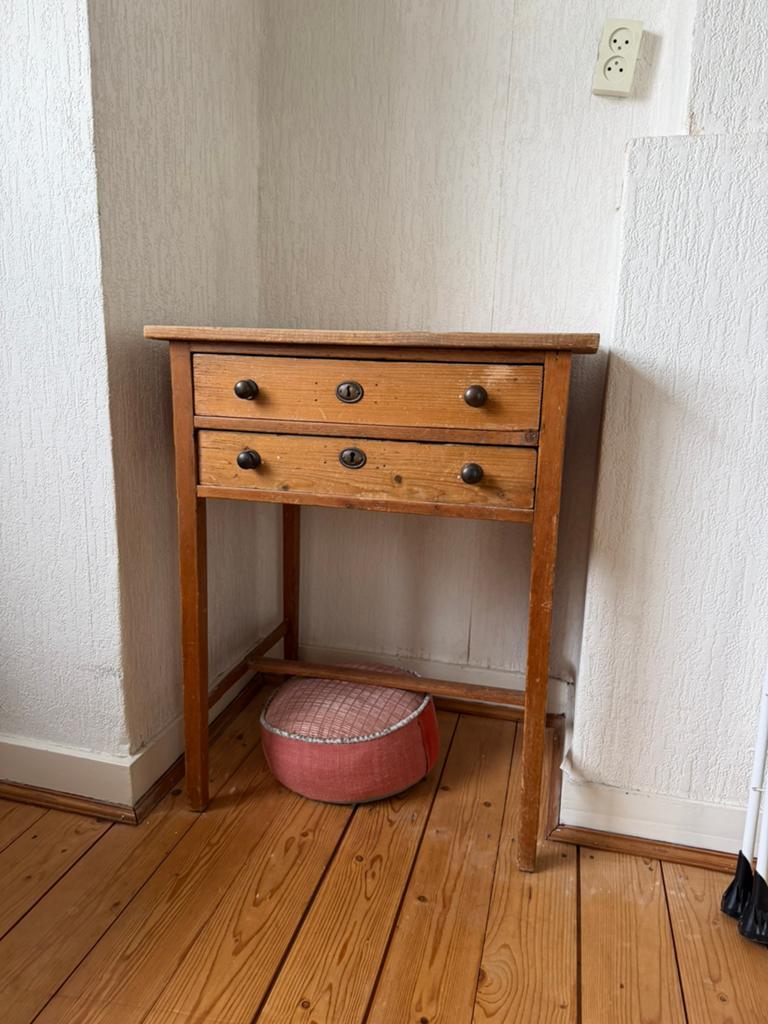 Leuk brocante/vintage lade kastje / sidetable, Huis en Inrichting, Tafels | Sidetables, Ophalen, 50 tot 100 cm, Zo goed als nieuw