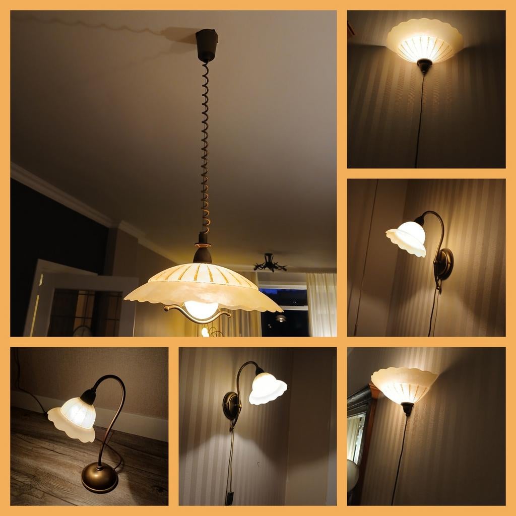 Complete serie wand/hang/schemer/plafond lampen 6 stukd, Ophalen, Gebruikt