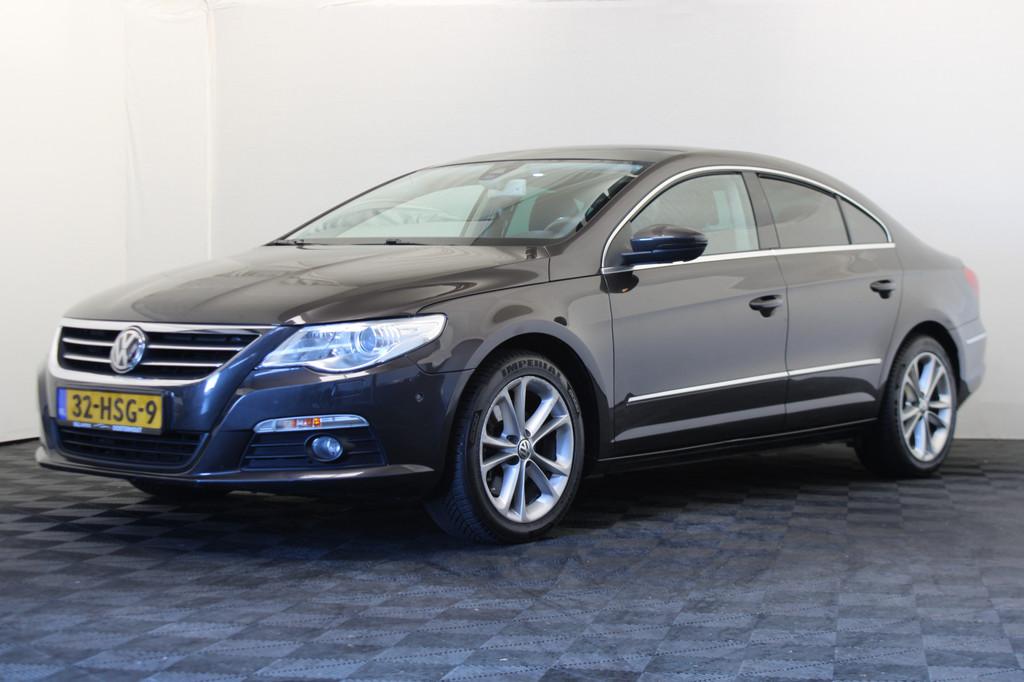 Volkswagen Passat CC 1.8 TSI 4p. |Pano| (bj 2009, automaat), Auto's, Zwart, 4 cilinders, Bruin, Alcantara