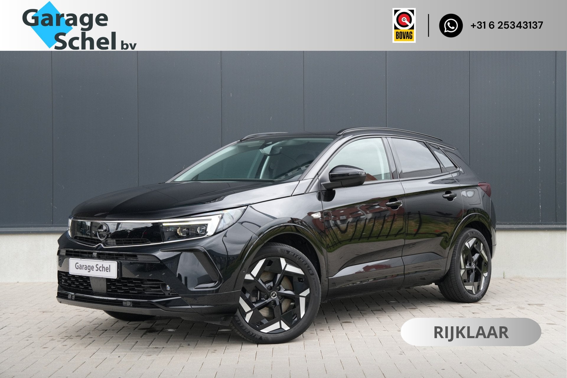 Opel Grandland 1.6 Turbo Plug-In Hybrid 4x4 GSe - Stoel/Stuu, 12 maanden, 1250 kg, 4 cilinders, Zwart