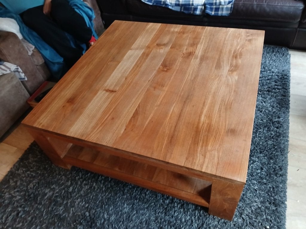 Teak houten tafel, Ophalen, Gebruikt, 5 – 50, 100 tot 150 cm