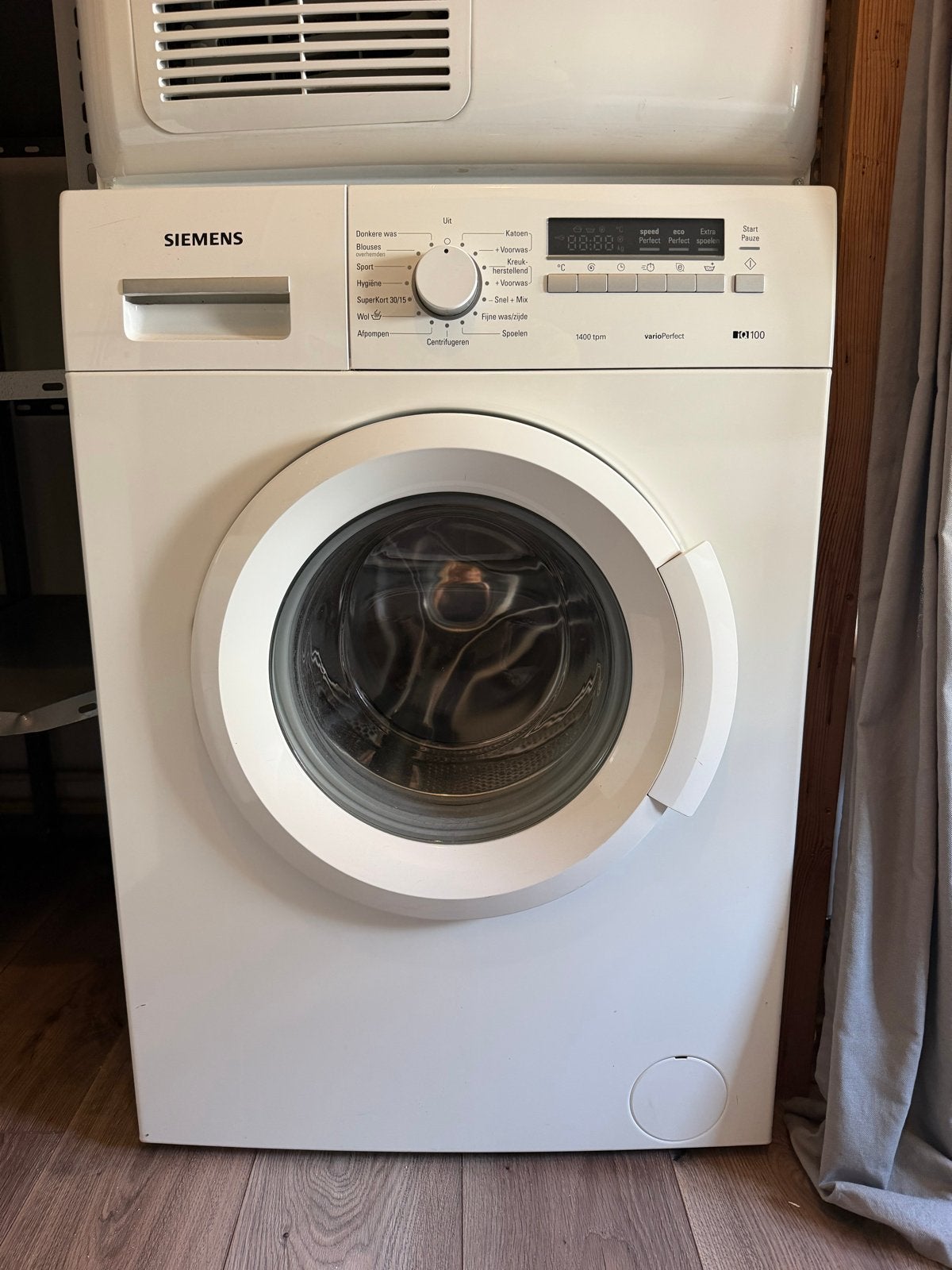 Siemens IQ100 VarioPerfect Wasmachine - 1400 toeren, Ophalen, Gebruikt, Voorlader, Kort programma