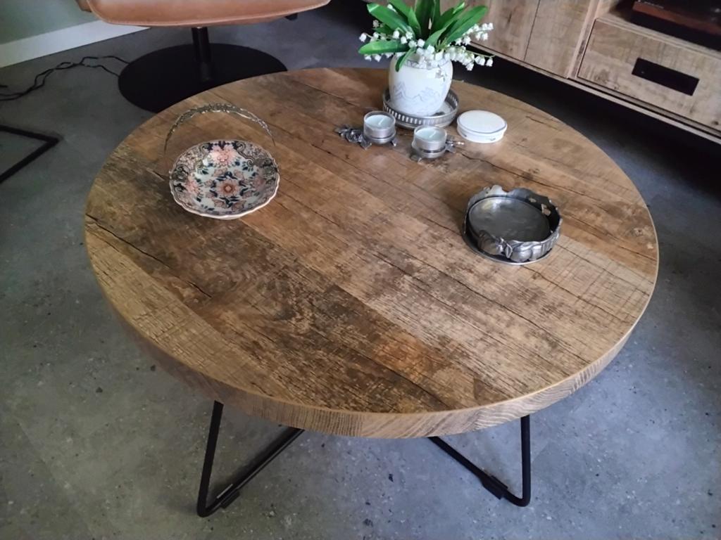 Lamulux  salontafel, 50 tot 100 cm, Rond, Zo goed als nieuw, Minder dan 50 cm
