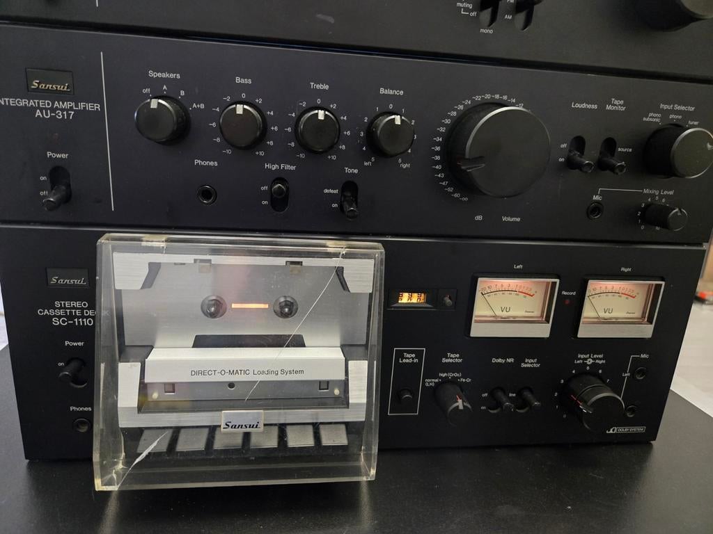Sansui SC-1110 en TU-217,( Versterker verkocht!!), Ophalen of Verzenden, Cassettedeck, Overige merken