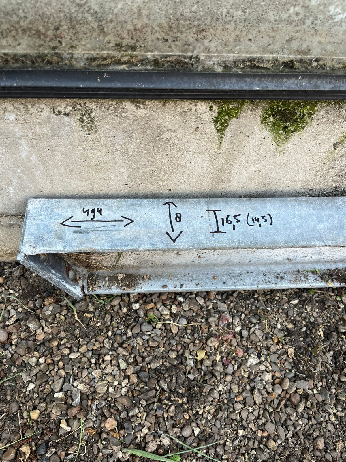H profiel 2 stuks, Doe-het-zelf en Verbouw, Metalen, Ophalen