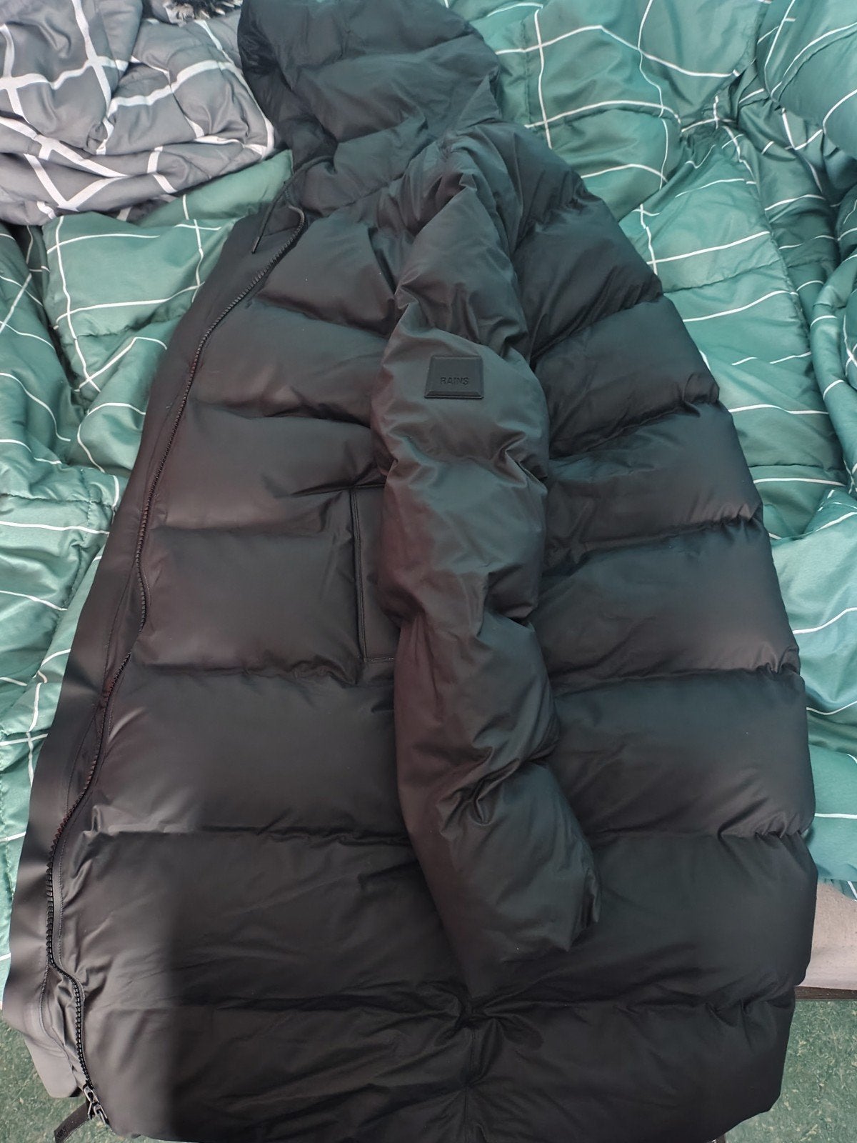 rains alta longer puffer jacket maat m, Maat 48/50 (M), Zwart, Nieuw, Ophalen of Verzenden