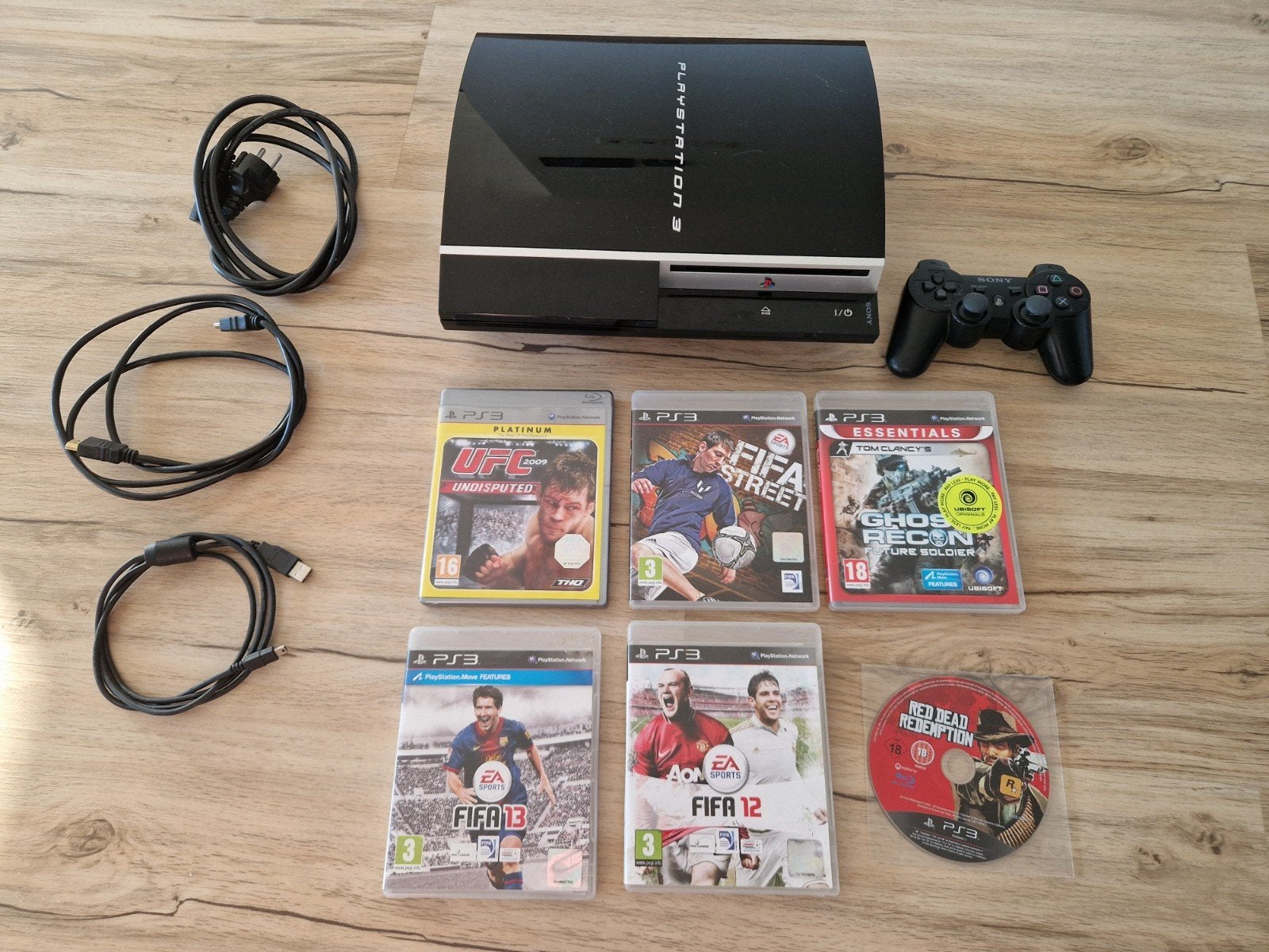 Sony PlayStation 3 Fat 40GB CECHH04 + 6 Games, 40 GB, Phat, Ophalen of Verzenden, Met 1 controller