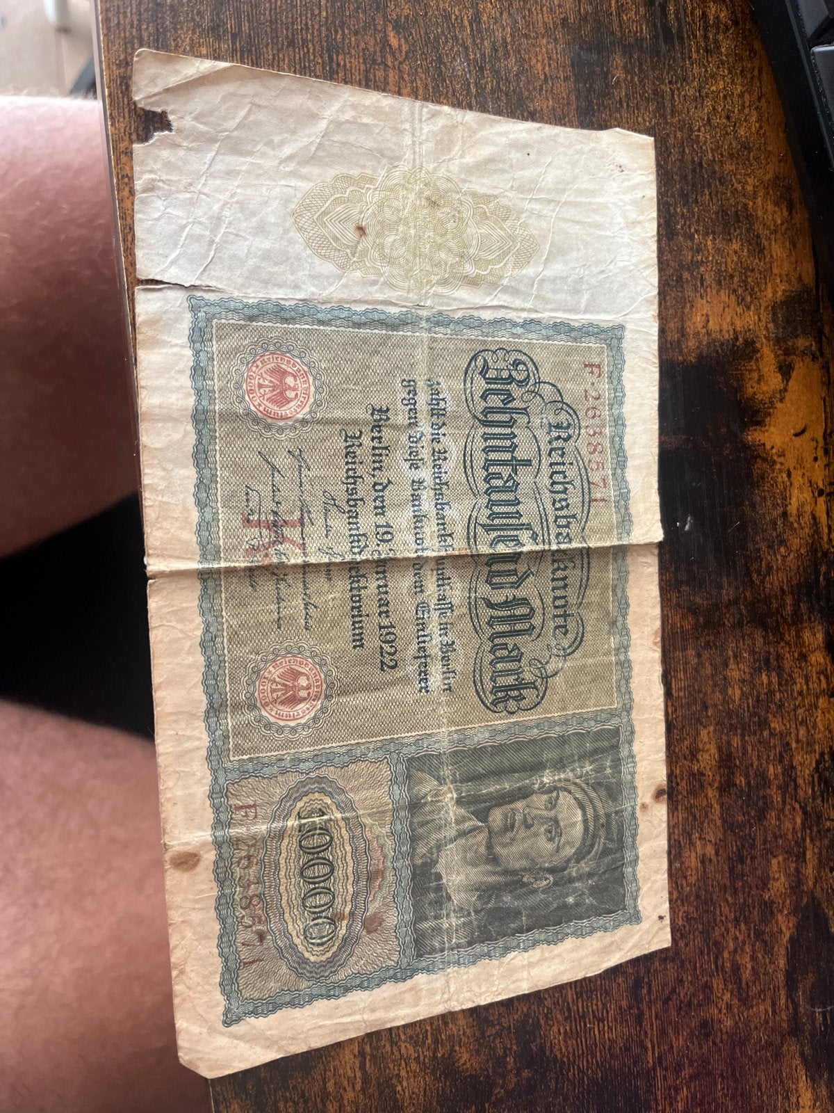 Historisch Duits 10000 Mark biljet uit 1922, Ophalen of Verzenden, Duitsland, Los biljet