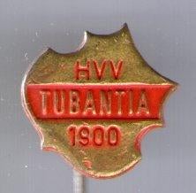 HVV Tubantia rood op koper voetbal club speldje ( Z_075 ), Verzamelen, Verzenden, Nieuw, Sport, Speldje of Pin