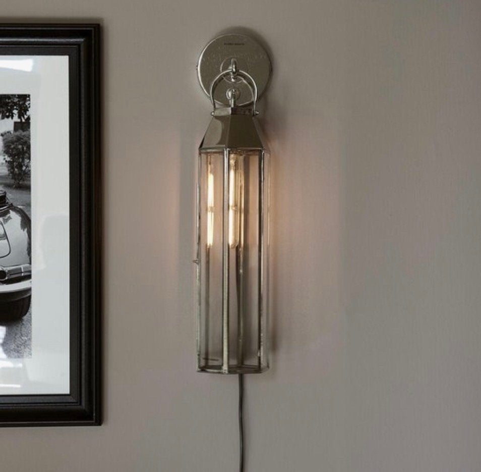 Rivièra Maison wandlamp Florence Lantern, Ophalen of Verzenden, Zo goed als nieuw, Glas, Riviera Maison landelijk