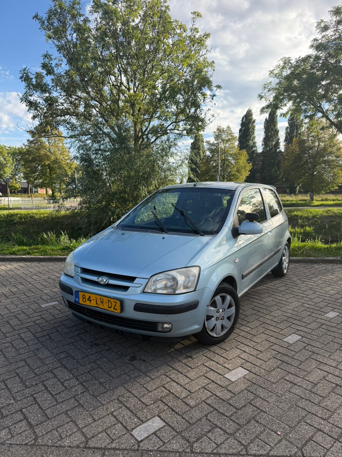 Hyundai Getz 1.3 3DRS 2003 Blauw(ijskoude airco)NAP,radio, Voorwielaandrijving, 450 kg, 40 €/maand, 4 cilinders