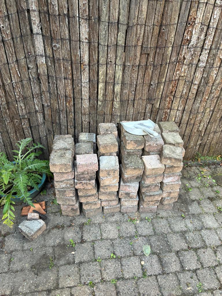 Terras stenen, Tuin en Terras, Tegels en Klinkers, Ophalen, Gebruikt, Natuursteen, Klinkers